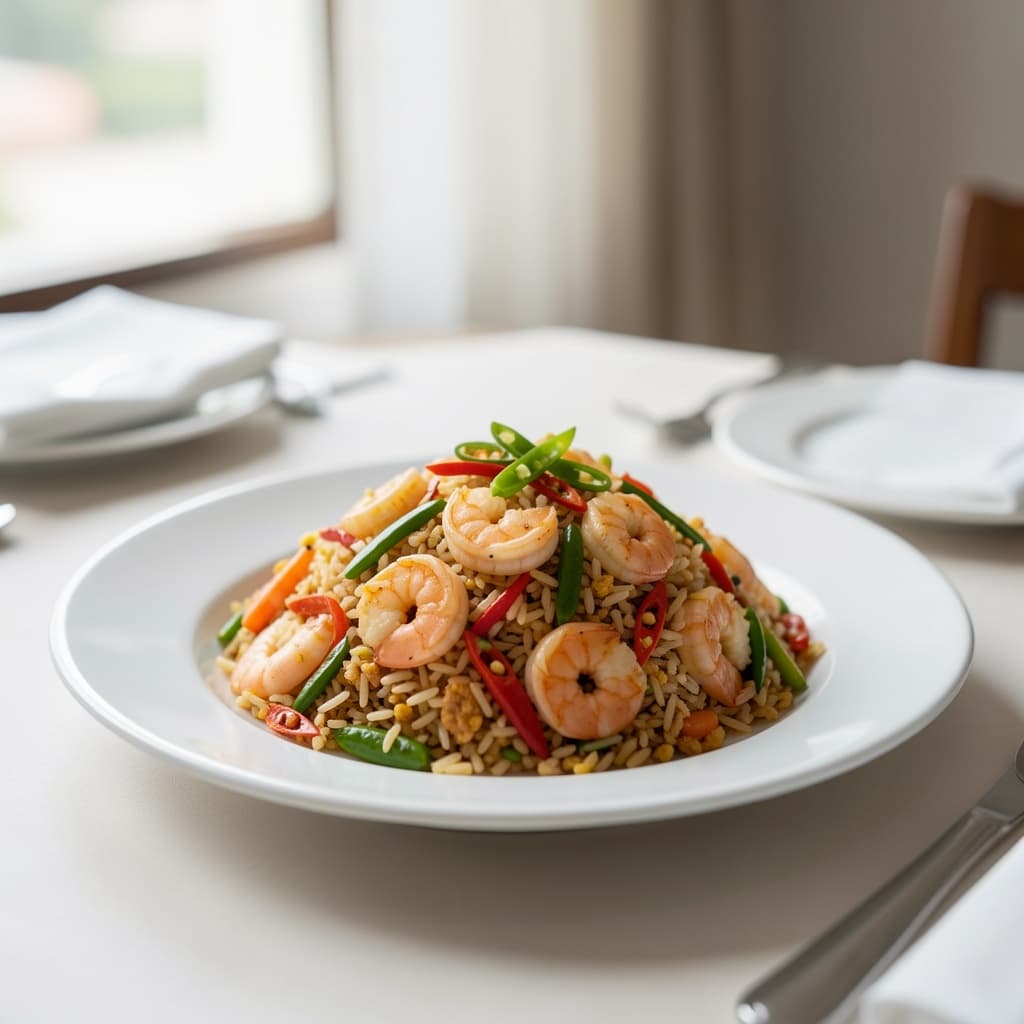 Chilli Garlic Shrimp Fried Rice
