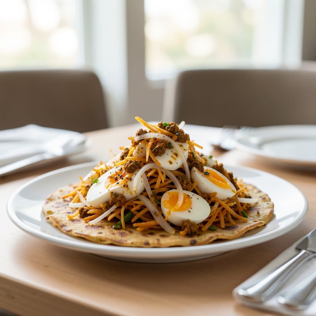 Egg Kothu Paratha