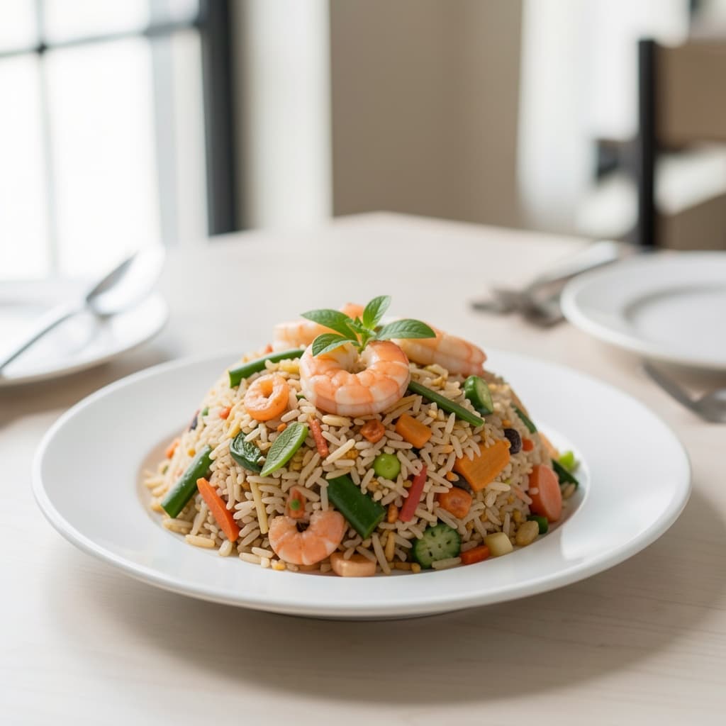 Manchurian Shrimp Fried Rice