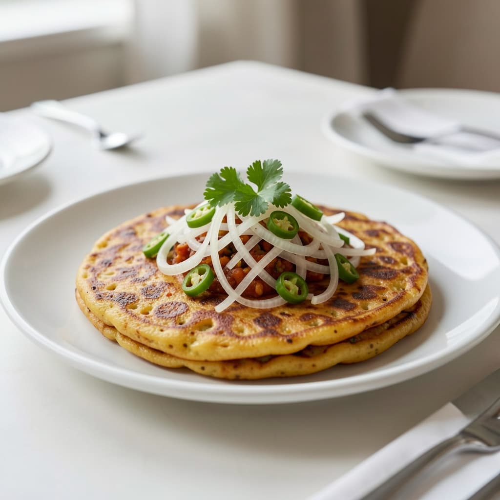 Onion Chili Uttapam