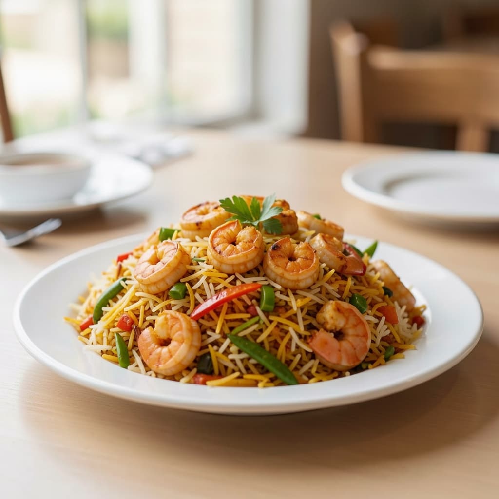 Shrimp Pepper Fry Biryani
