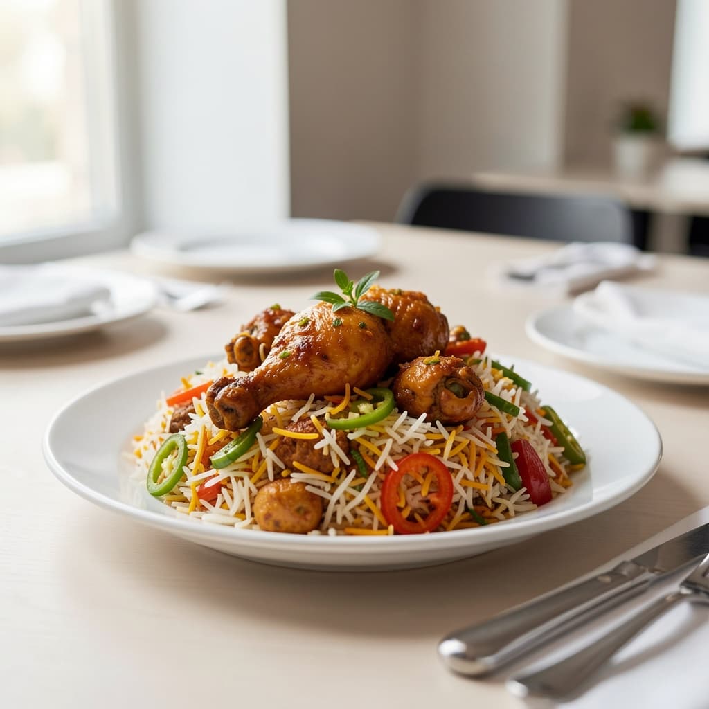 Chicken Pepper Fry Biryani