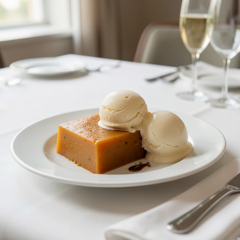 Hot Gajar Halva with Ice Cream